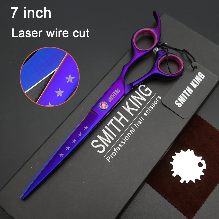 Professional Pet Grooming Scissors – 6” / 7” Fine Serrated Cutting Shears with Non-Slip Handle