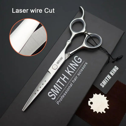 Professional Pet Grooming Scissors – 6” / 7” Fine Serrated Cutting Shears with Non-Slip Handle