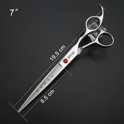 Pet Grooming Scissors Kit – 7” Professional Cutting & Styling Shears for Dogs & Cats
