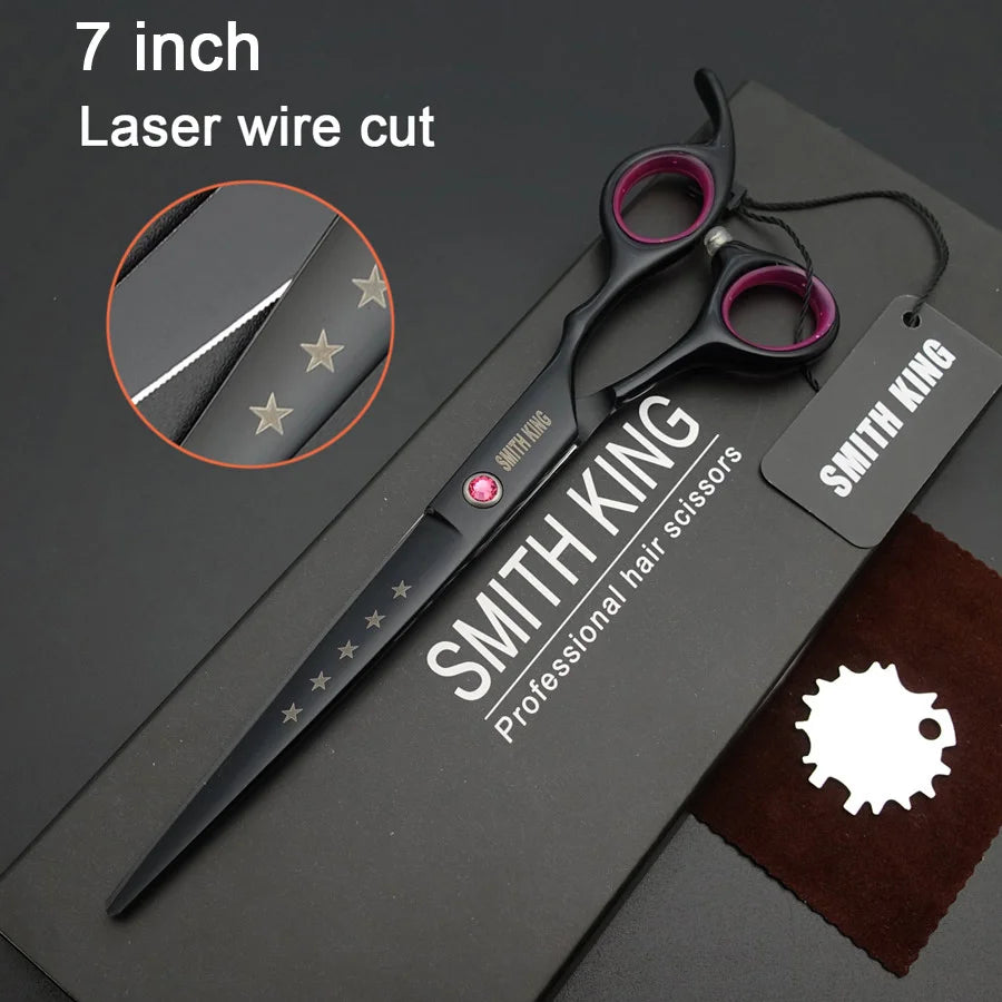 Professional Pet Grooming Scissors – 6” / 7” Fine Serrated Cutting Shears with Non-Slip Handle