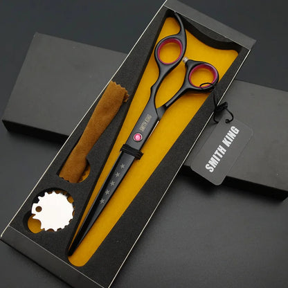 Professional Pet Grooming Scissors – 6” / 7” Fine Serrated Cutting Shears with Non-Slip Handle