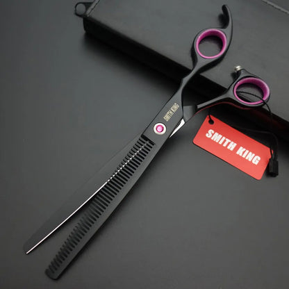 Professional Pet Grooming Scissors Set – 8” Straight, Thinning & Curved Shears for Dogs & Cats