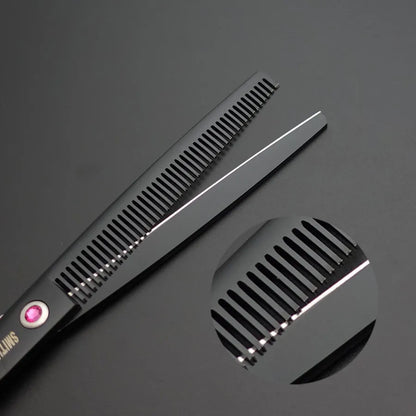 Professional Pet Grooming Scissors Set – 8” Straight, Thinning & Curved Shears for Dogs & Cats