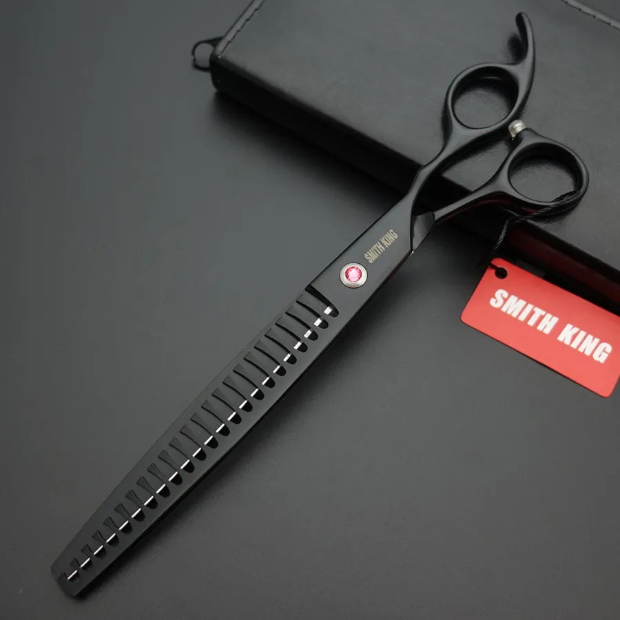 Professional Pet Grooming Scissors Set – 8” Straight, Thinning & Curved Shears for Dogs & Cats