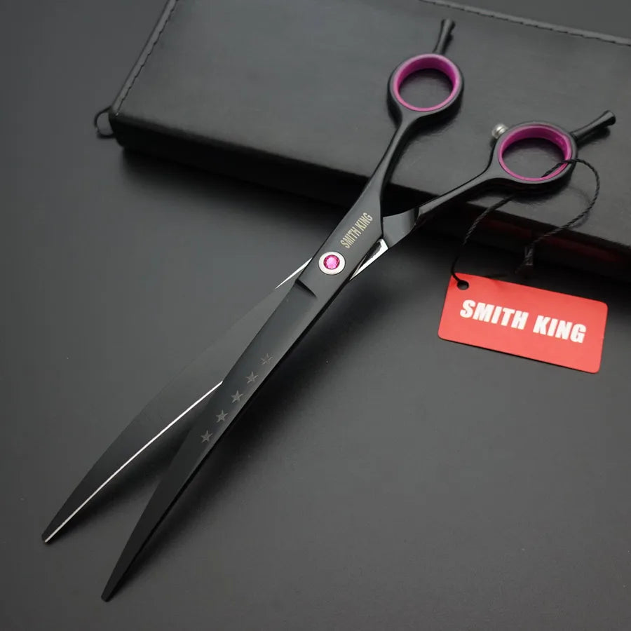 Professional Pet Grooming Scissors Set – 8” Straight, Thinning & Curved Shears for Dogs & Cats