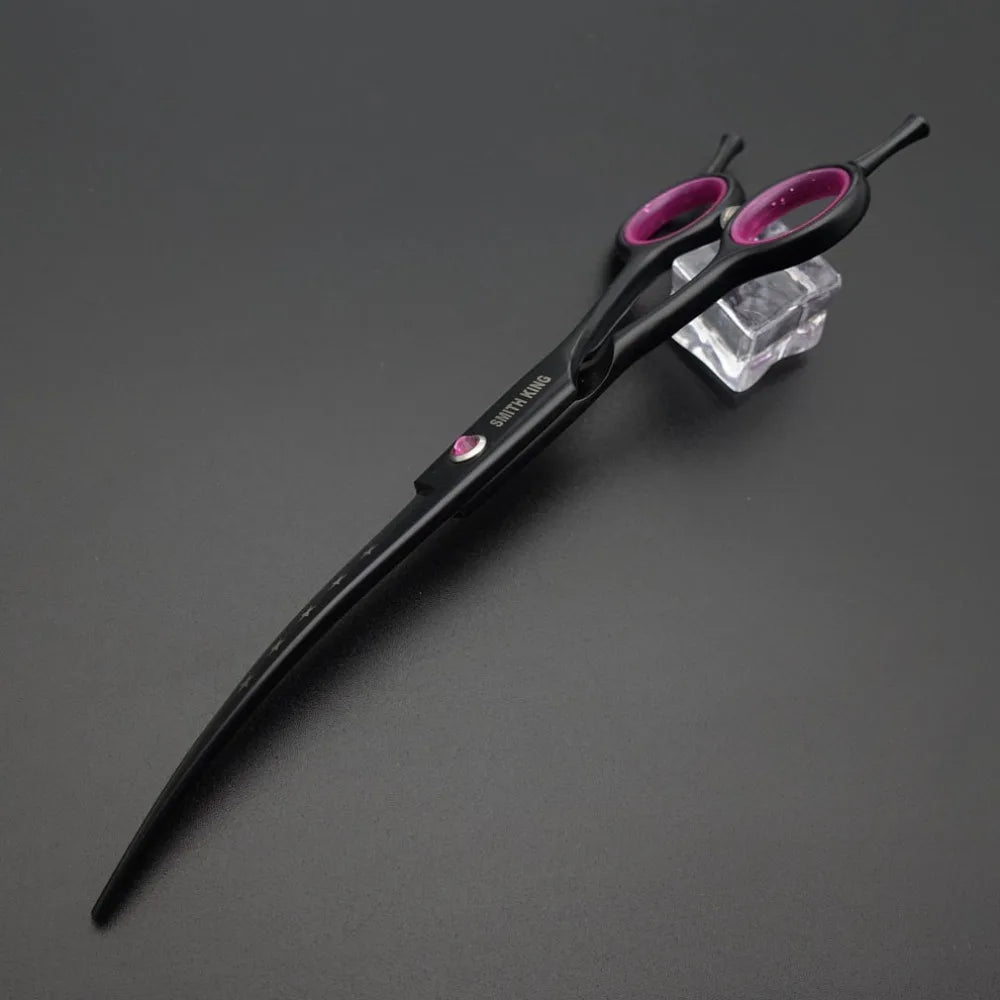 Professional Pet Grooming Scissors Kit – 7” Straight, Thinning, Chunker & Curved Shears with Leather Case for Dogs & Cats