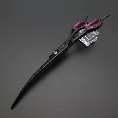 Professional Pet Grooming Scissors Kit – 7” Straight, Thinning, Chunker & Curved Shears with Leather Case for Dogs & Cats