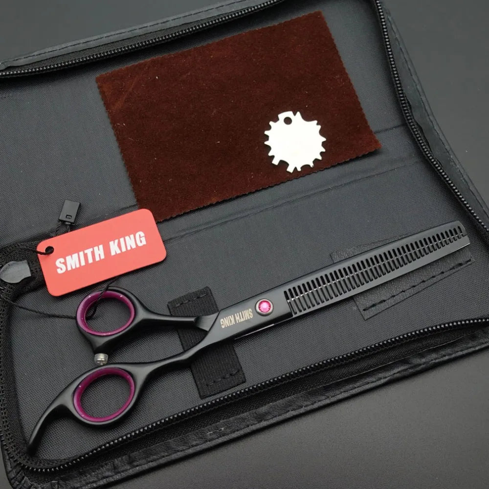 Professional Pet Grooming Scissors Kit – 7” Straight, Thinning, Chunker & Curved Shears with Leather Case for Dogs & Cats