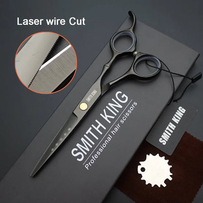Professional Pet Grooming Scissors – 6” / 7” Fine Serrated Cutting Shears with Non-Slip Handle